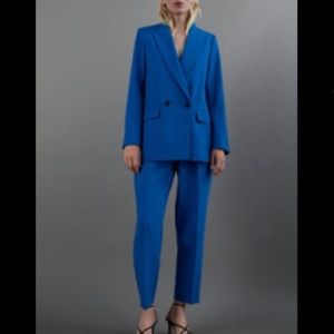 ZARA- HIGH WAISTED BELTED PANTS